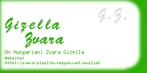 gizella zvara business card